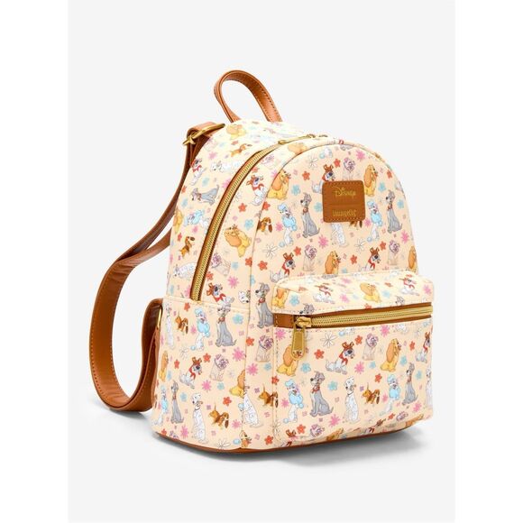 Loungefly Disney Dogs Floral Mini Backpack